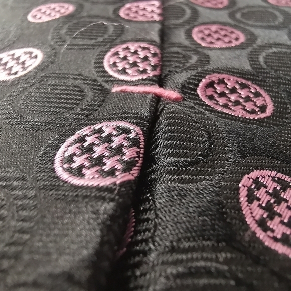 Real Men Wear Pink Breast Cancer Awareness Long Neck Tie 100% Silk - Picture 5 of 11